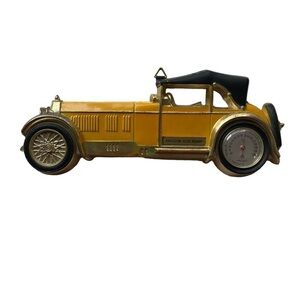 Alfa Romeo 1931 17/95 brass car tulip brand fancy thermometer vintage yellow.